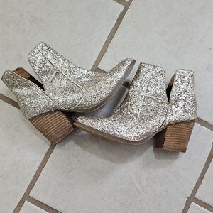 Not Rated Sparkling Ankle Booties - Silver